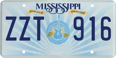 MS license plate ZZT916