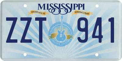 MS license plate ZZT941