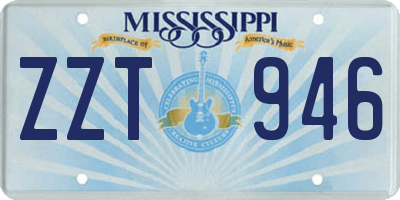 MS license plate ZZT946