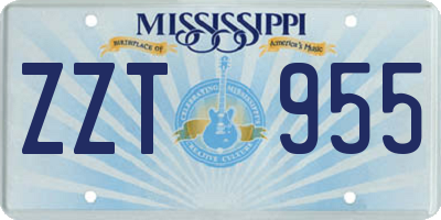 MS license plate ZZT955