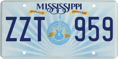 MS license plate ZZT959