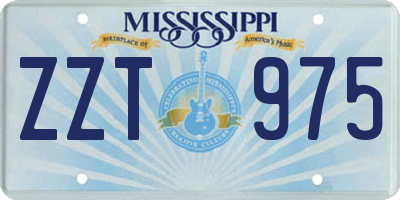 MS license plate ZZT975