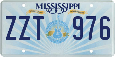 MS license plate ZZT976