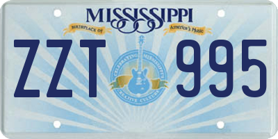 MS license plate ZZT995