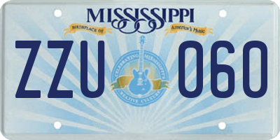 MS license plate ZZU060