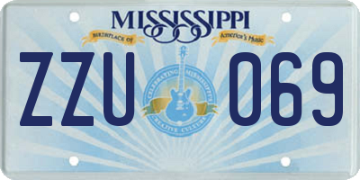 MS license plate ZZU069