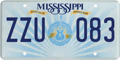 MS license plate ZZU083