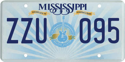 MS license plate ZZU095