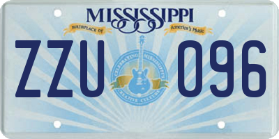 MS license plate ZZU096