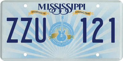 MS license plate ZZU121