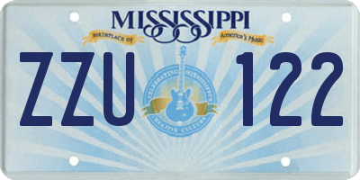 MS license plate ZZU122