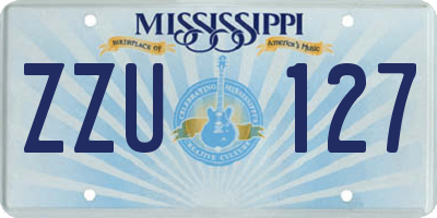 MS license plate ZZU127