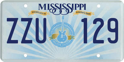 MS license plate ZZU129