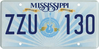 MS license plate ZZU130