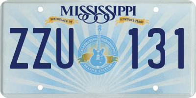MS license plate ZZU131