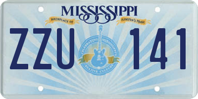 MS license plate ZZU141