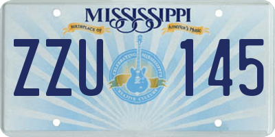 MS license plate ZZU145