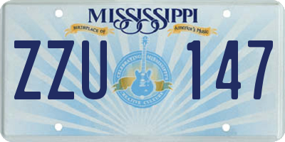 MS license plate ZZU147
