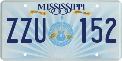 MS license plate ZZU152