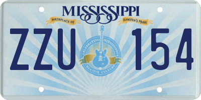 MS license plate ZZU154