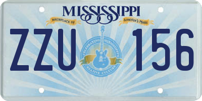 MS license plate ZZU156