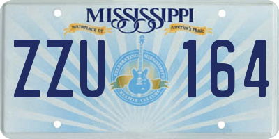 MS license plate ZZU164