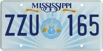 MS license plate ZZU165