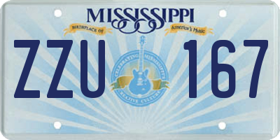 MS license plate ZZU167