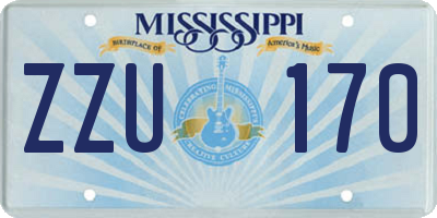 MS license plate ZZU170