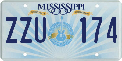 MS license plate ZZU174