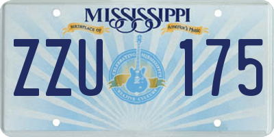 MS license plate ZZU175