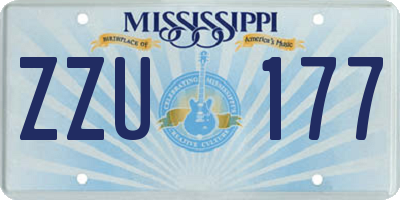 MS license plate ZZU177