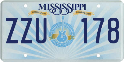 MS license plate ZZU178