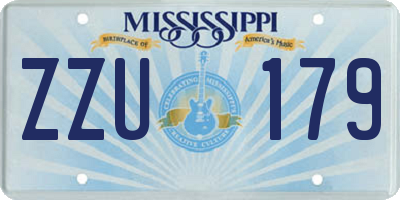 MS license plate ZZU179
