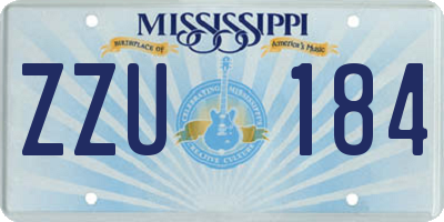 MS license plate ZZU184