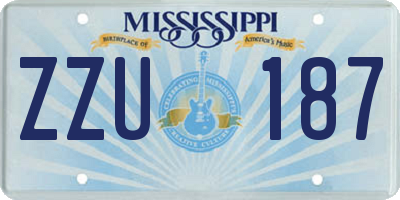 MS license plate ZZU187