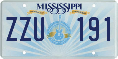 MS license plate ZZU191