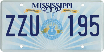 MS license plate ZZU195