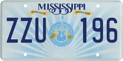 MS license plate ZZU196