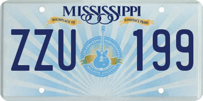 MS license plate ZZU199