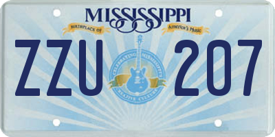 MS license plate ZZU207