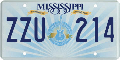 MS license plate ZZU214