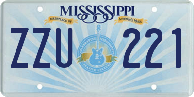 MS license plate ZZU221