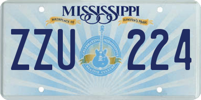 MS license plate ZZU224