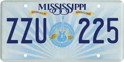 MS license plate ZZU225