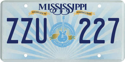 MS license plate ZZU227