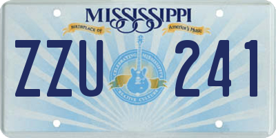 MS license plate ZZU241