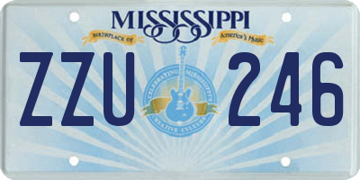 MS license plate ZZU246