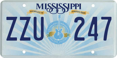 MS license plate ZZU247