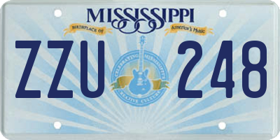 MS license plate ZZU248